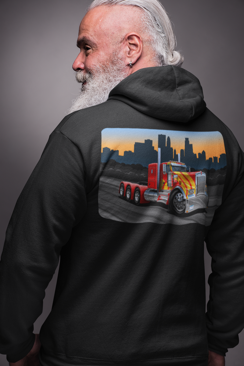 Minneapolis Trucker Hoodie | Custom Semi Truck Designs – LubeZone Apparel